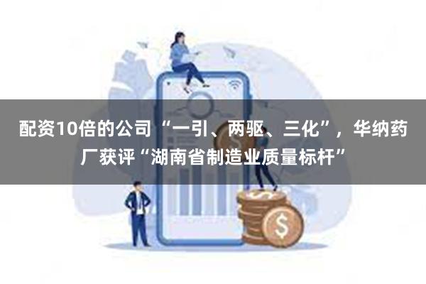 配资10倍的公司 “一引、两驱、三化”，华纳药厂获评“湖南省制造业质量标杆”